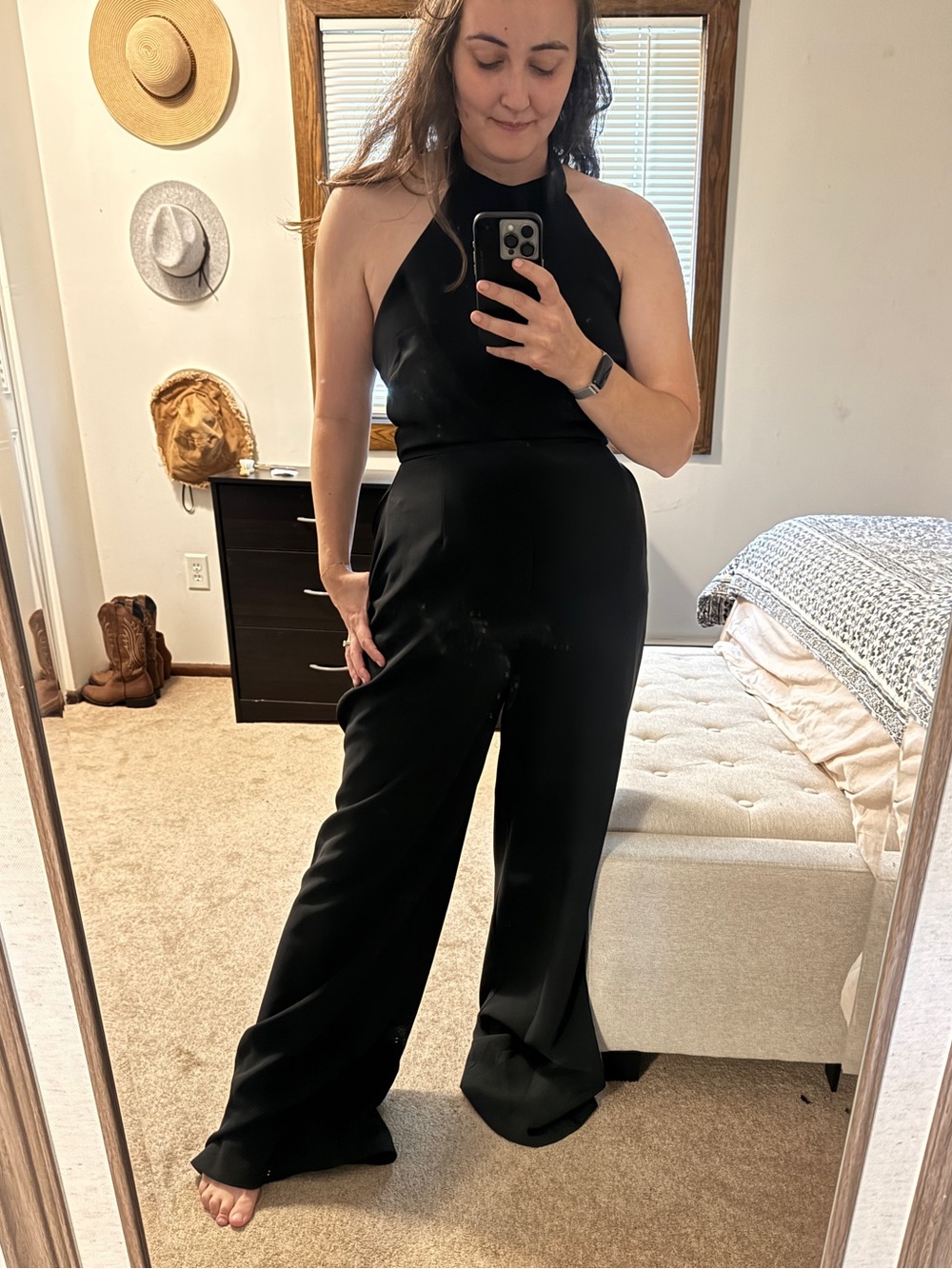 Baltic Born Romeo Halter Jumpsuit Black Large NWT - Picture 2 of 7